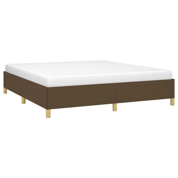 vidaXL Boxspring bed stof donkerbruin 160x200 cm