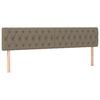 vidaXL Boxspring met matras stof taupe 120x190 cm