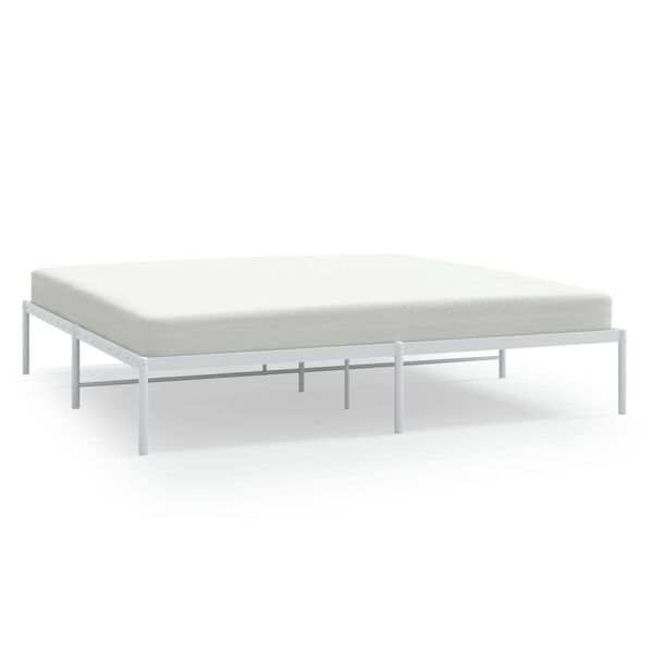 vidaXL Bedframe metaal wit 180x200 cm