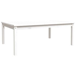 vidaXL Tuintafel 121x82,5x45 cm massief grenenhout wit
