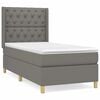 vidaXL Boxspring met matras stof donkergrijs 80x200 cm