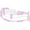 vidaXL Bed poef met matras en LED's 140x200 cm stof zwart