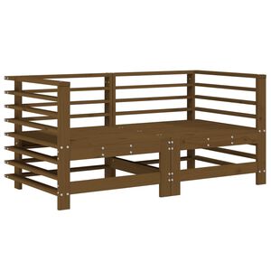 vidaXL Tuinhoekbanken 2 st massief grenenhout honingbruin