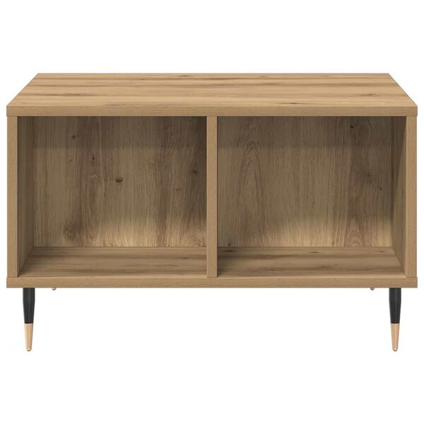 vidaXL Salontafel 60x50x36,5 cm bewerkt hout artisanaal eikenkleur