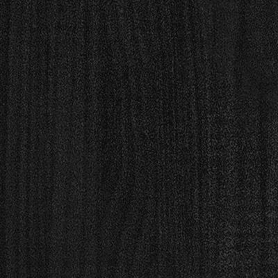 vidaXL Boekenkast met 2 schappen 80x30x70 cm massief grenenhout zwart