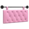 vidaXL Hangend hoofdbord Roze Stof