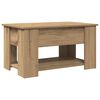 vidaXL Salontafel 79x49x41 cm bewerkt hout artisanaal eikenkleur