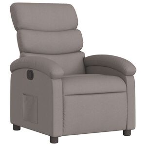 vidaXL Fauteuil verstelbaar stof taupe