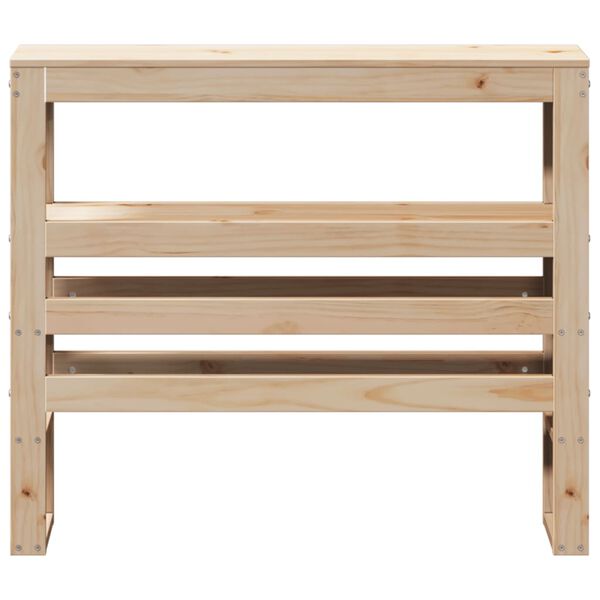 vidaXL Hoofdbord met schappen 100 cm massief grenenhout