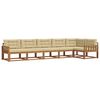 vidaXL Buiten bankenset met kussen 6 pcs Natuurlijk en Beige