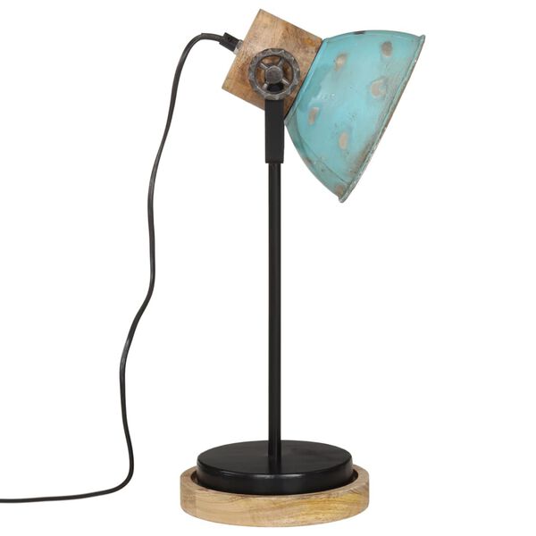 vidaXL Bureaulamp 25 W E27 17x17x50 cm verweerd blauw