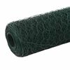 vidaXL Kippengaas 25x1,5 m staal met PVC coating groen