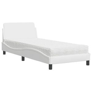 vidaXL Bed met matras "Dover" kunstleer wit 80x200 cm