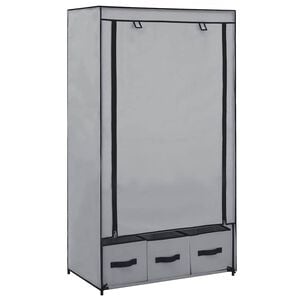vidaXL Kledingkast 87x49x159 cm stof grijs