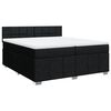 vidaXL Boxspring met matras stof zwart 200x200 cm