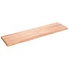 vidaXL Wastafelblad 120x30x(2-4) cm behandeld massief hout lichtbruin