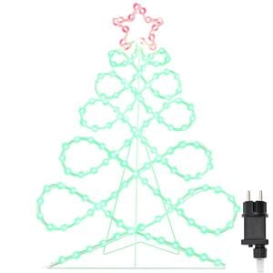vidaXL Kerstboomvormige lamp 144 LED's Multikleur 78 x 58 cm PVC