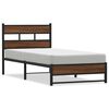 vidaXL Bedframe zonder matras metaal bruin eikenkleurig 100x190 cm