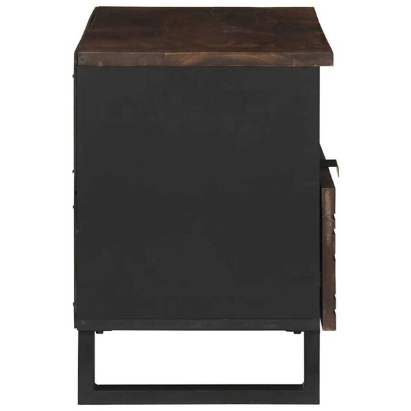 vidaXL TV Eenheden met lade Walnotenhout 80 x 33 x 46 cm Bewerkt hout