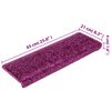vidaXL Trapmatten 15 st 65x21x4 cm Violet Rechthoekige Rand