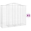 vidaXL Schanskorven 5 st gewelfd 200x50x160/180 cm ijzer