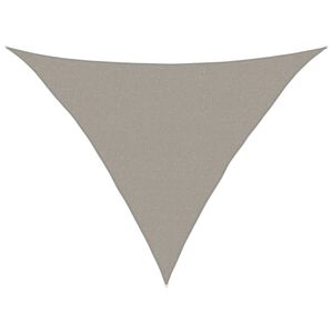 vidaXL Zonnezeil 160 g/m&sup2; driehoekig 2,5x2,5x3,5 m HDPE lichtgrijs