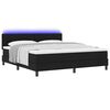 vidaXL Boxspring bed met matras met LED Zwart 180 x 200 cm Stof