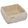 vidaXL Gootsteen 30x30x13 cm marmer cr&egrave;mekleurig