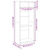 vidaXL Kledingkast 80x50x200 cm bewerkt hout zwart