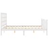 vidaXL Bedframe met hoofdbord massief hout wit
