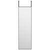 vidaXL Deurspiegel 30x100 cm glas en aluminium zwart