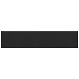 vidaXL Raamsokkel Zwart met houten nerf 140 x 30 x 4,5 cm PVC