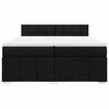 vidaXL Boxspring met matras stof zwart 200x200 cm
