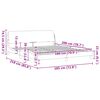 vidaXL Bedframe "Dover" kunstleer wit en zwart 180x200 cm