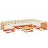 vidaXL 9-delige Loungeset met kussens massief grenenhout wasbruin