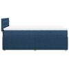vidaXL Boxspring met matras stof blauw 100x200 cm