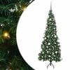 vidaXL Hoek Kunstkerstboom met 300 LED Groen 180 cm PVC en Metaal