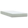 vidaXL Boxspring met matras fluweel lichtgrijs 80x220 cm