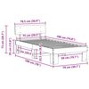 vidaXL Bedframe met hoofdeinde Wit 75 x 190 cm Massief grenenhout