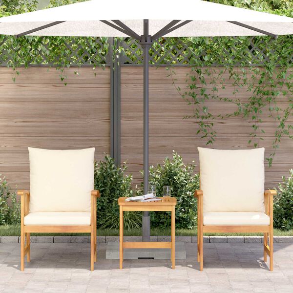 vidaXL Tuin Sofa Set met kussen 3 pcs Bruin Massief acaciahout