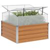 vidaXL Tuinplanter met kas Licht Bruin 100 x 100 x 77 cm