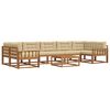 vidaXL Buiten bankenset met kussen 8 pcs Natuurlijk en Beige