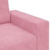 vidaXL Bank 3 pcs Roze Linnen-mix stof