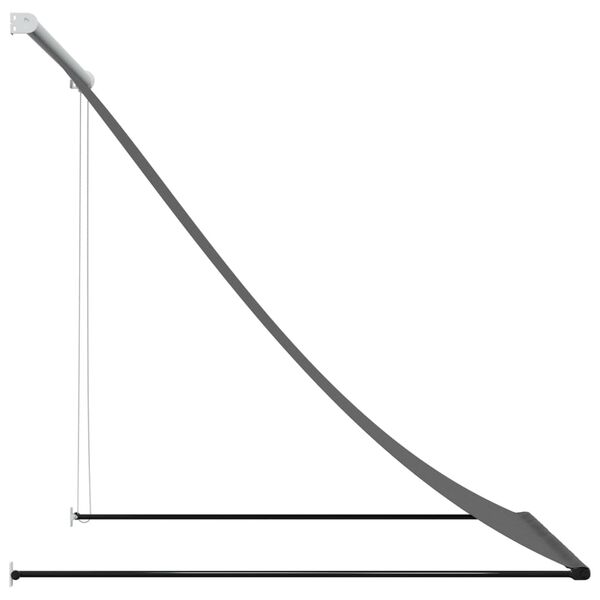 vidaXL Luifel uittrekbaar 100x150 cm stof en staal antracietkleurig