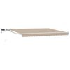 vidaXL Handmatige Luifelhouder met LED's Beige en Wit 4 &times; 3,5 m