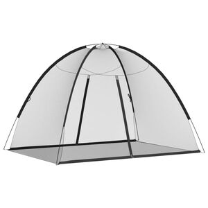 vidaXL Klamboe met deuren Mongolia 220 gaas 200x150x140 cm zwart