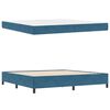 vidaXL Bedframe met matras Donkerblauw 200 x 200 cm Stof