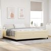 vidaXL Boxspringbed Cr&egrave;me 200 x 200 cm Stof