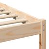 vidaXL Bedframe met hoofdeinde Bruin 135 x 190 cm Massief grenenhout