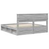 vidaXL Bedframe Grijs Sonoma 200 x 200 cm Massief grenenhout